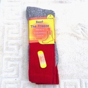 Socks . Beat the Heat Thermal Extra Warm . Size 10-13 . Shoe Size 6-12 . {2} Pac